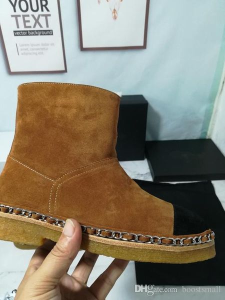 

36/41 black/apricot genuine leather cap toe med heel short boots designer c