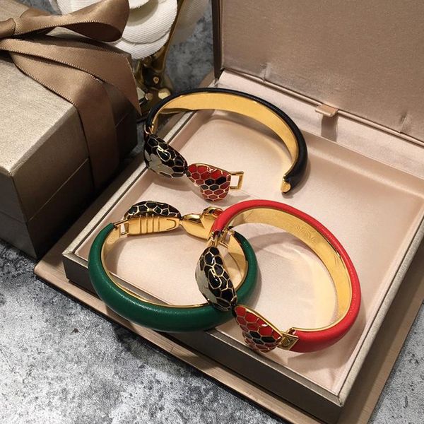 

Luxury brand Bracelet new fashions men's and women's bracelets heart-shaped bracelet genuine leather Snake bangle Jewelry