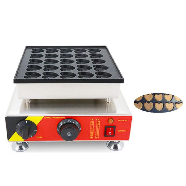 

beijamei heart snack dutch poffertjes maker heart shaped party pancake grill waffle machine 25 holes heart cake machine