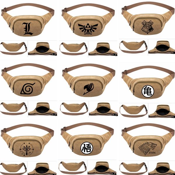 

Canva wai t pack belt bag fanny pack dragon ball harry potter death note naruto fairy tail cartoon wai t bag pur e gga810
