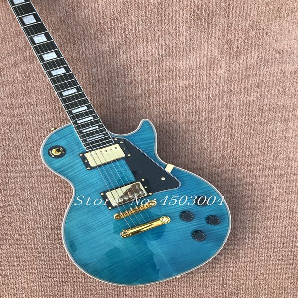 

selling sea blue color custom guitar,travel music instrument,guitars