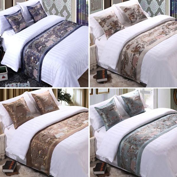 

home l decor bedspread double layer bed runner throw bedding single queen king bed tail towel protector