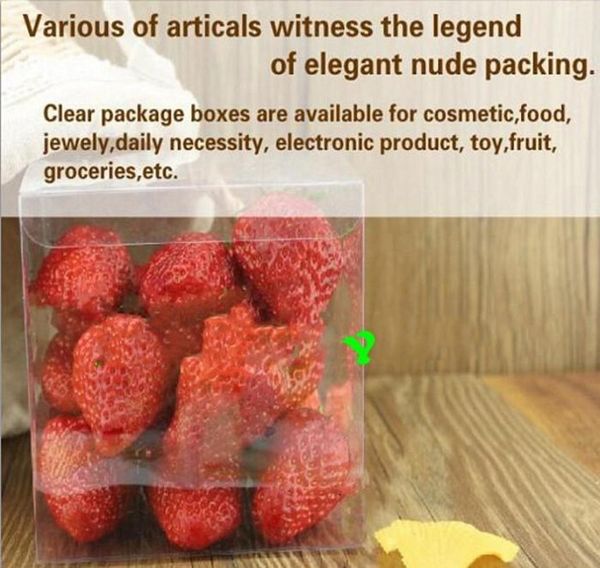 

100pcs/lot 4x4x4 cm pvc clear package box square plastic containers jewelry gift box candy towel cake box ing