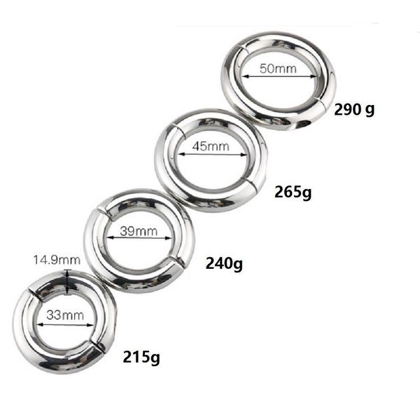 Chastity Devices New Stretcher Weight Stainless Steel Ball Stretcher Man Enhancer Chastity Ring #R97