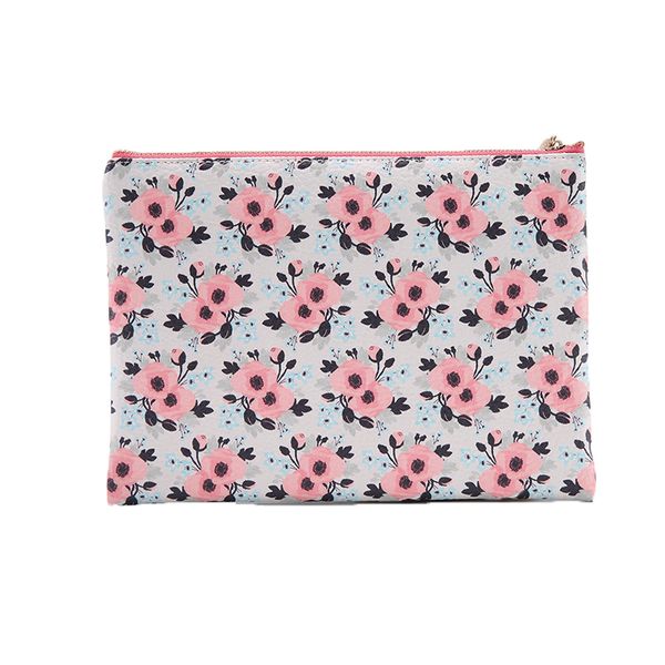 

korean flower leather envelope bag for women day clutches bag zipper pouch designer female clutch party small hand bags