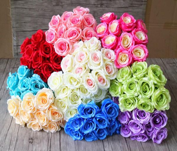 

10 heads rose bouquet 8 cm artificial rose flowers wedding bride bouquet diy home decor rose flowers