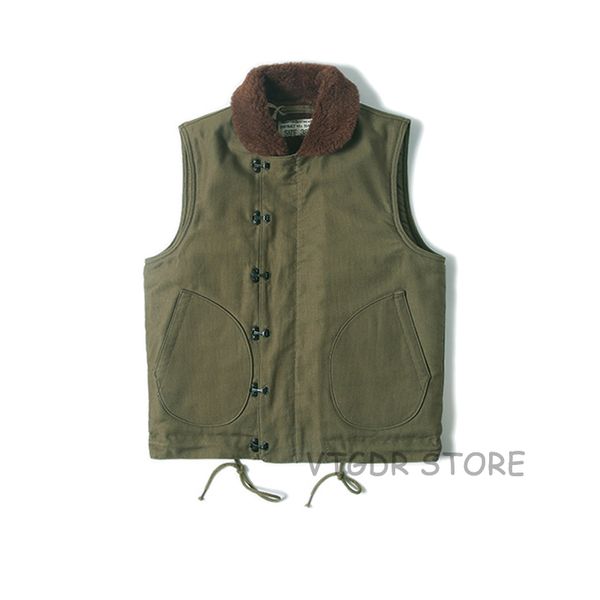 

bob dong n-1d deck vest us navy jacket usn wool lining motorcycle bike mens coat, Black;white