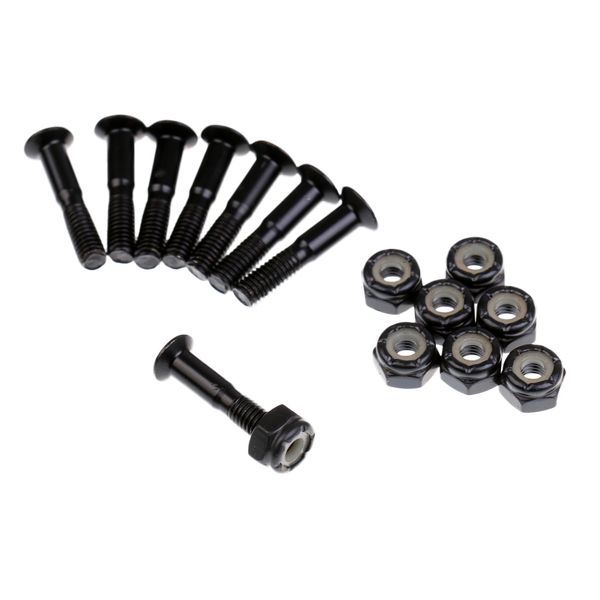 

durable 8 pcs/ set cruiser 1.38" surf longboard 1" skateboard hardware screws nuts 25/28/35mm for mounting skateboards accessory