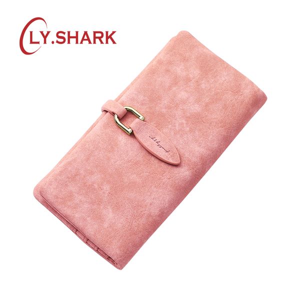 

ly.shark brand woman wallet female purse women holder phone coin purse clutch organizer leather ladies walet long, Red;black