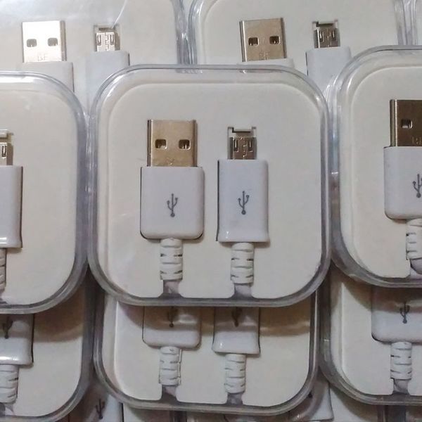 

USB Cables White 1M 3Ft Micro USB Charger Cable Sync Data Cable Cords With Retail Box For Phone Samsung S6 S7 Edge