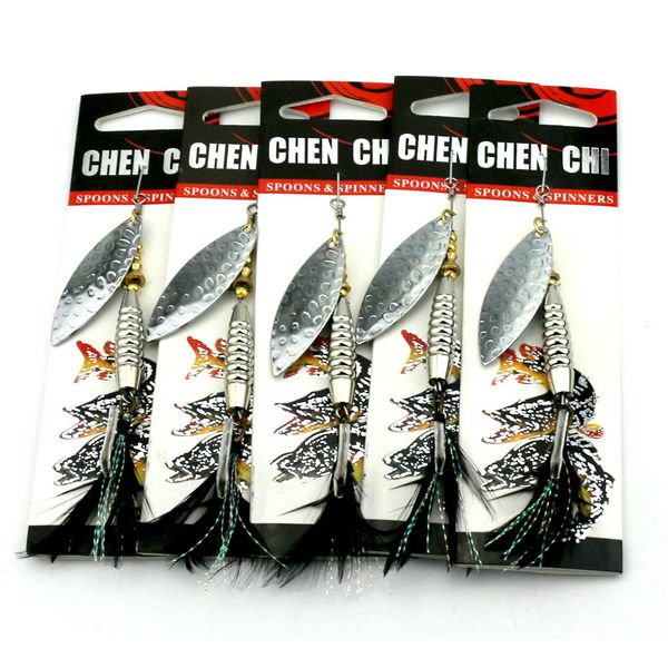

5pcs spoons fishing kit /trout spinner kit/16.5g 10cm