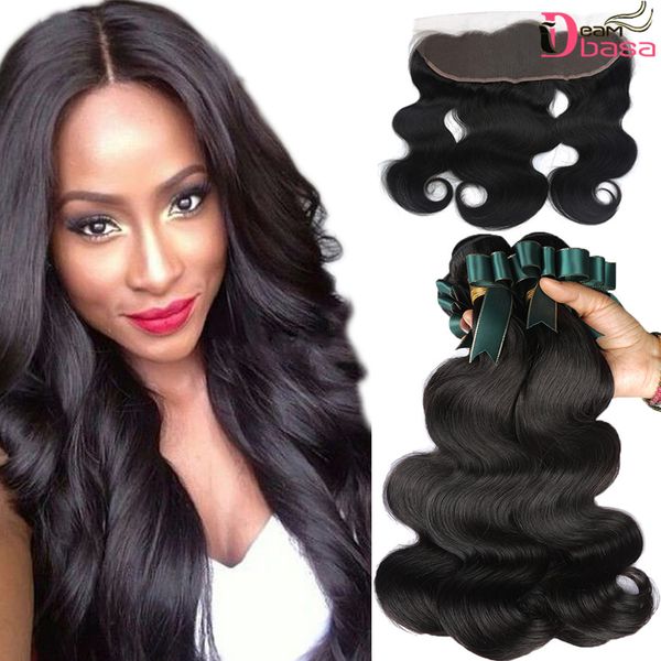 Factory Direct Body Wave Bundles With Lace Frontal Closure