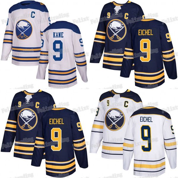 

9 Jack Eichel With Captain C patch 2019 Buffalo Sabres 43 Conor Sheary Patrik Berglund Vladimir Sobotka Rasmus Ristolainen Hoceky Jerseys
