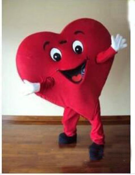

2018 size red heart mascot costume fancy heart mascot costume ing, Red;yellow