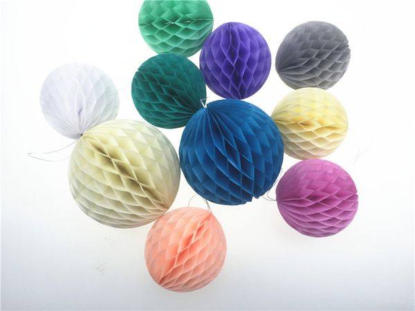 7 5cm3inch Decorative Honeycomb Tissue Paper Hanging Balls Colored