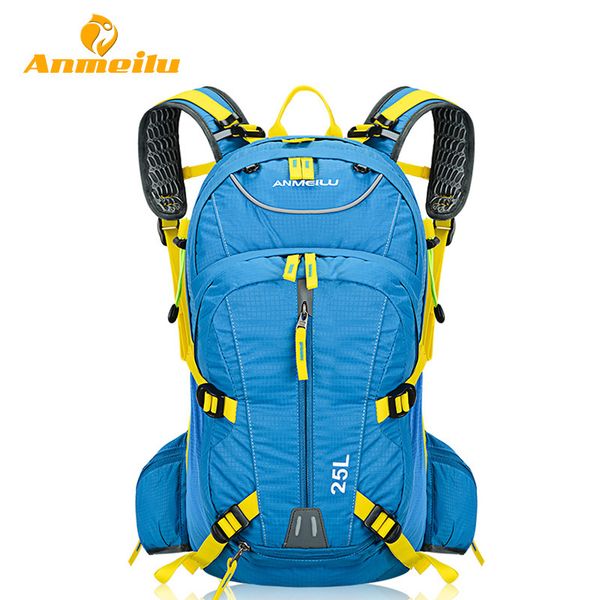 

anmeilu 25l cycling backpack bags rucksack camelback waterproof outdoor sports mtb road bicycle bike bags + rain cover 5 colors