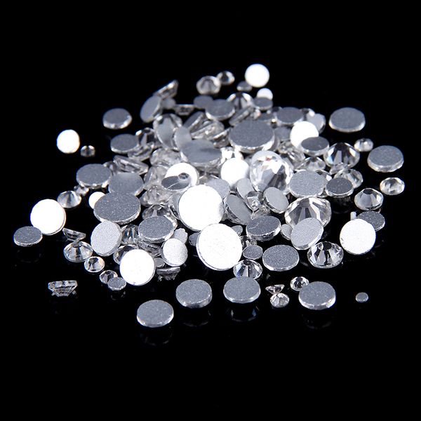 

non ix crystal rhinestones for nail art decoration 1440pcs ss3 1.3-1.5mm crystal clear color round strass stones diy garment, Silver;gold