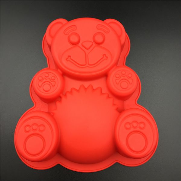 

single bear shaped silicone cake mold handmake diy bread mould silicone moulds for cake tools