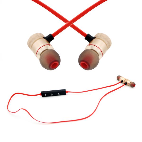 

2018 shipping metal magnetic wireless for apple earphones 4.1 headphones stereo sports wireless in-ear bluetooth headphones