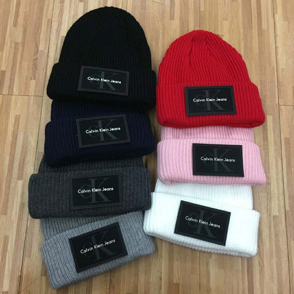 

7 color c tide brand box logo knitted hat men women beanie hight quality kull cap hiphop hat whole ale tm, Black;white