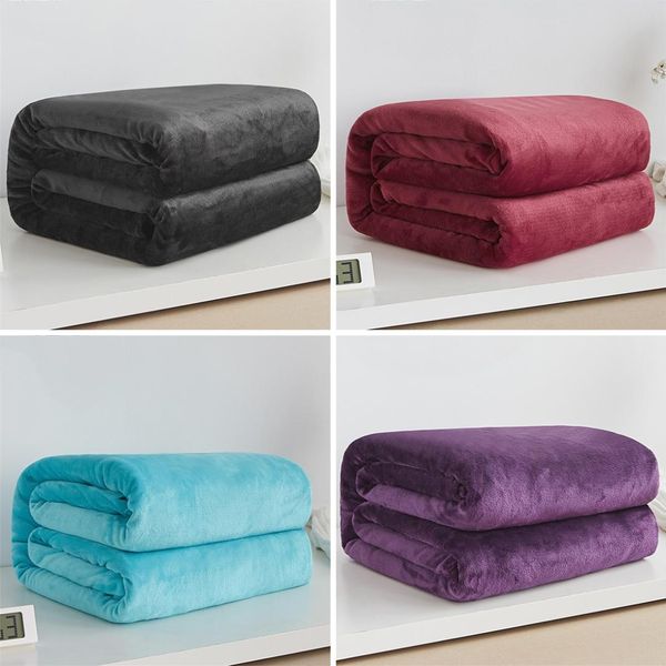

winter blanket bedspread sofa bed cover quilt flannel coral fleece blanket bed cover warm bedding autumn popular wool
