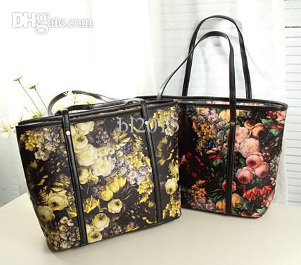 

2015 vintage fashion handbag painting shoulder bags casual big bags flower oil painting tote women handbag ing