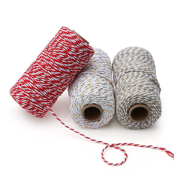 100m Cotton Thread Sewing Bakers Twine Colourful Rope Packaging Supplies DIY UK