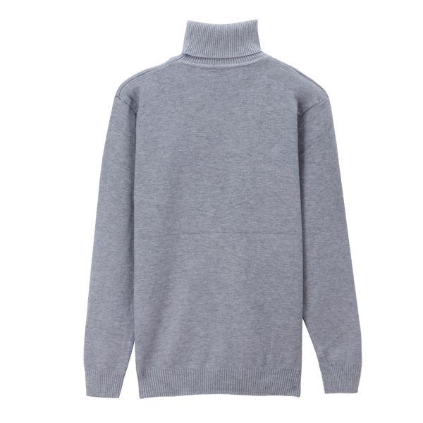 

new style autumn men fashionable elegant comfortable soft high collar pure color pullover sweater drop shipping, White;black