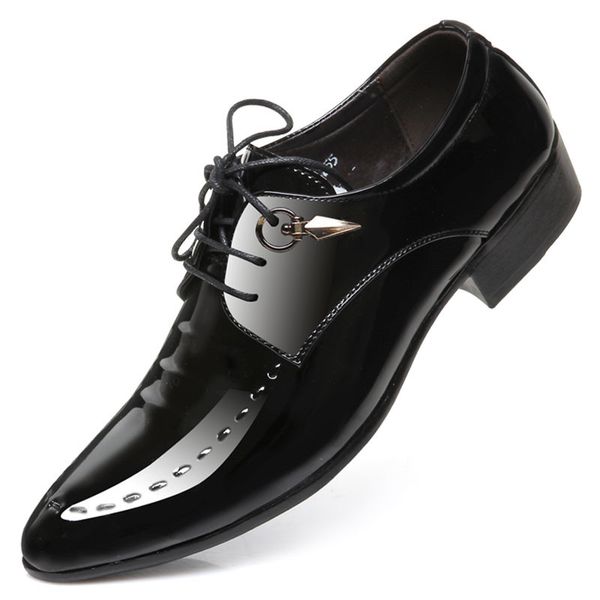 

oxford shoes for men formal dress shoes men pointed toe patent leather office shoes autumn zapatos hombre black mens oxfords