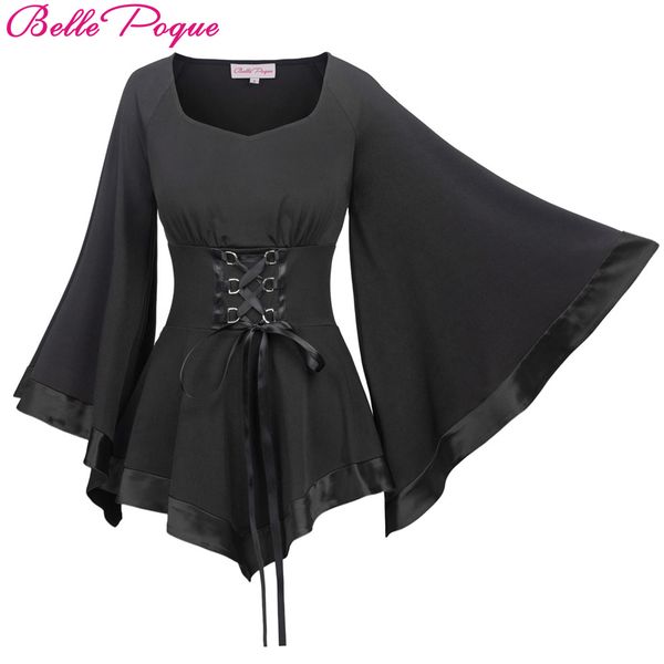 

Corset Shirt Women Gothic Blouse Black Tops 2018 Harajuku Punk Summer Bts Rock Square Collar Tops Dark Street Preppy Goth Blouse