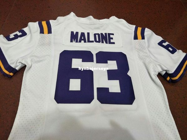 

men #63 k.j.malone lsu tigers alumni college jersey or custom any name or number jersey, Black;red
