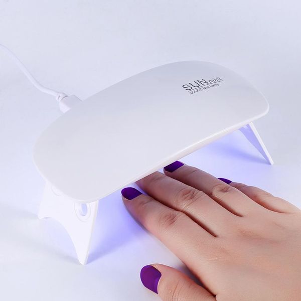 

6w usb portable sun mini uv nail lamp dryer for uv gel polish curing 6pcs led lamp dryer manicure machine nail art tools