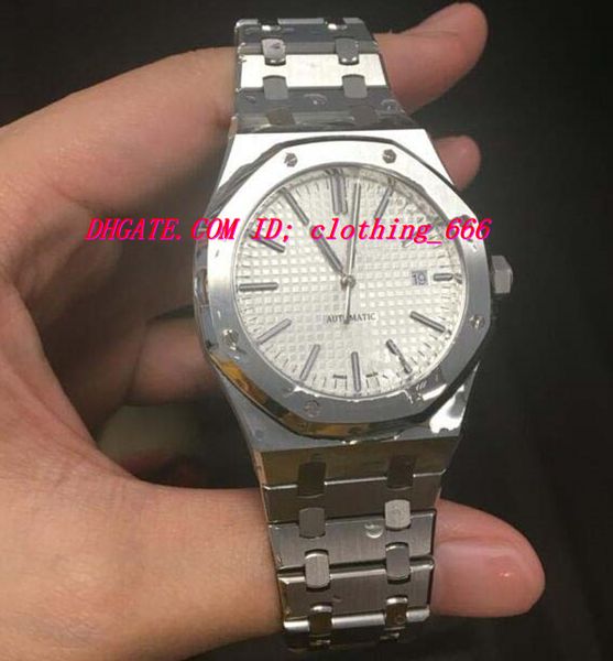 

luxury watches 15400st.oo.1220st.02 white dial silver stainless steel bracelet 15400st automatic men's watch quality, Slivery;brown