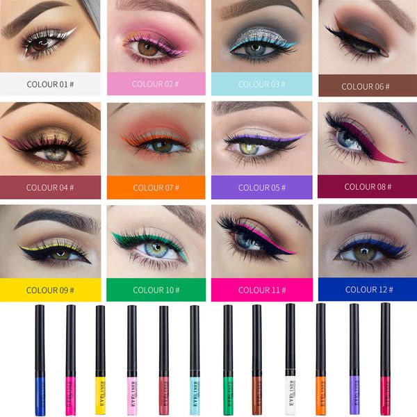 Maquillage coloré d\u0027eye,liner liquide eyeliner imperméable pour les fards à paupières cosmétique