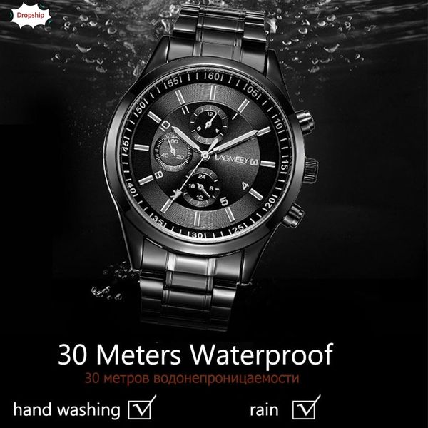 

oyoky fashion men's watch stainless steel analog quartz waterproof watches wristwatch 18oct5, Slivery;brown