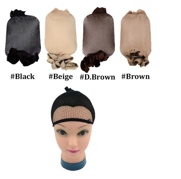 

новая ткацкая сетка для волос один размер подходит для всех сетчатая крышка с открытым концом купольная крышка прохладная ткацкая крышка сет, Black;brown
