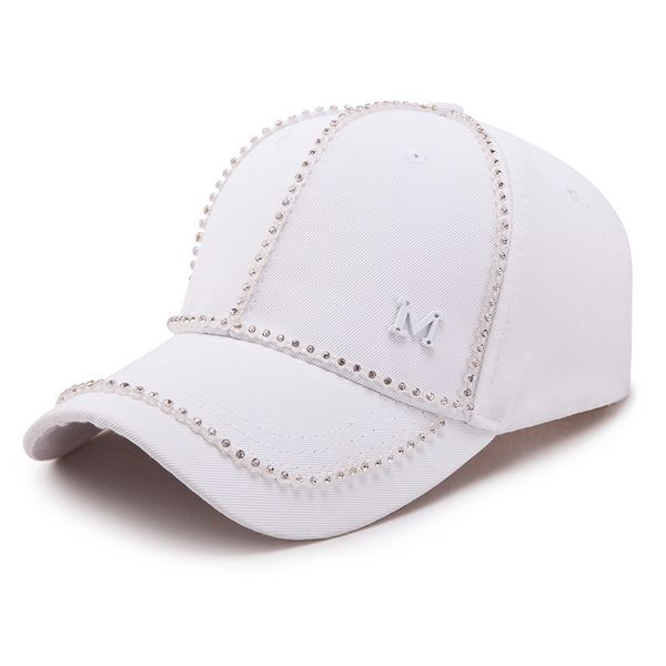 

brand hockey bone chapeu metal letter  snapback hats fashion cotton solid diamante baseball caps women men hip hop casquette, Blue;gray
