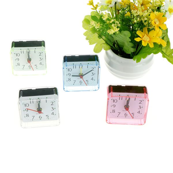 

1pc cute portable creative fashion student small alarm clock square small bed compact travel quartz beep alarm clock