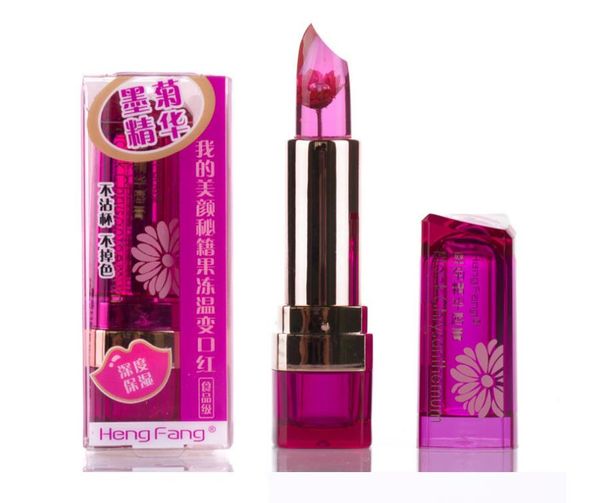 

black chrysanthemum lipstick 3 fruit flavors temperature changed lip balm moisturizer lips 3.5g makeup