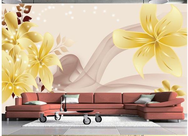 

p wall murals wallpaper modern minimalist dream lily bathroom 3d wallpaper
