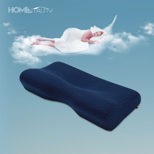

53*30 butterfly type bamboo charcoal memory foam pillow neck cervical orthopedic health bed pillows massage sleeping pillow