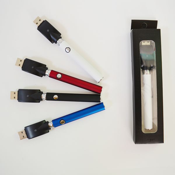 

Серебро Vape ручка батареи 350mAh Variable Valtage 510 нить аккумулятор Электронная сигарета с USB зарядное устройство 3 типа розничной коробки