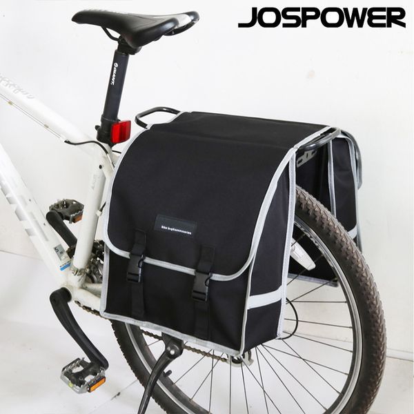 

jospower bike bag double side rear rack tail seat pannier short distance riding luggage carrier mtb bicycle storage bag