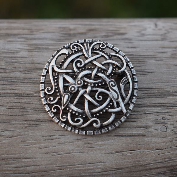 

sanlan the dragon of the celts brooch scandinavian norse jewelry viking brooches, Gray