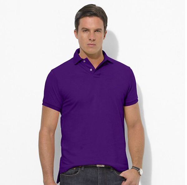 

Поло ржавчины малого класса бизнес повседневная классический стиль чистый хлопо