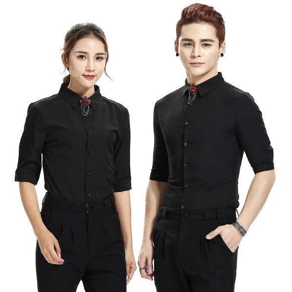 

s-6xl 2018 new women and men's clothing hair stylist gd fashion coverall slim shirt stage plus size singer costumes, White;black