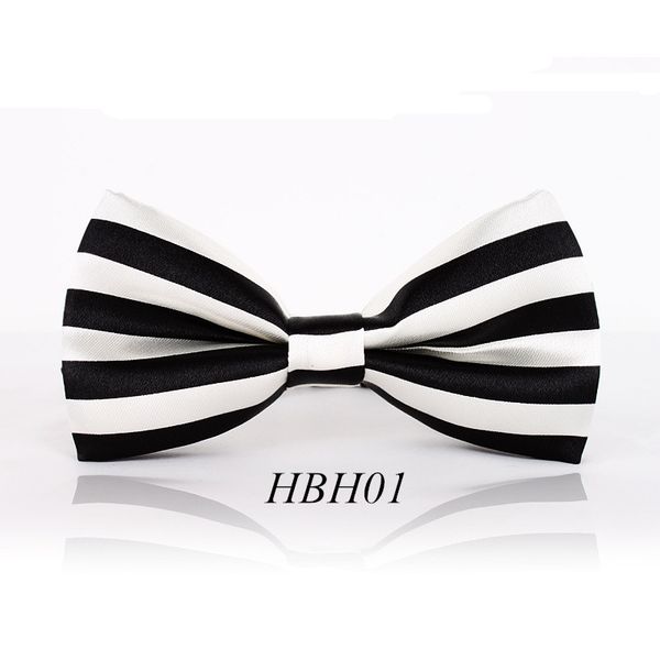 

1piece/lot fashion bow tie for men women classic black white cross striped pattern bowtie leisure polyester cravat, Black;blue