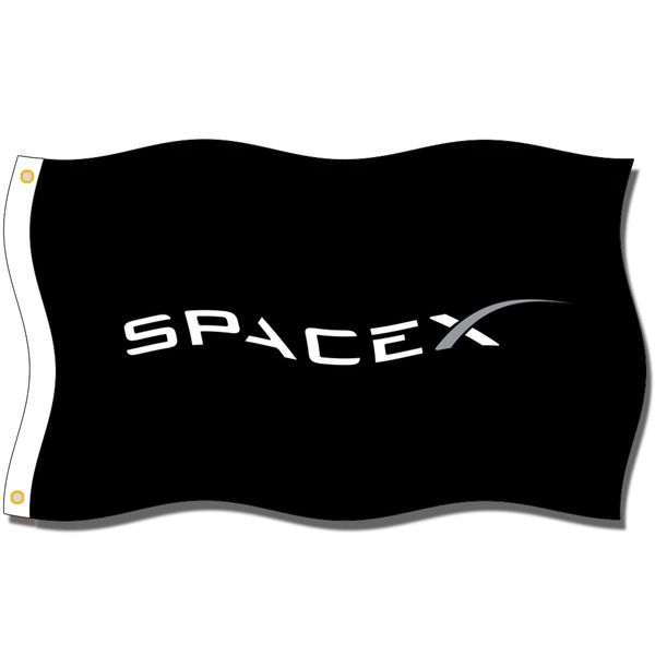 

good flag]spacex flags 3x5ft 150x90cm 100% polyester,canvas head with metal grommet,used indoors or outdoors
