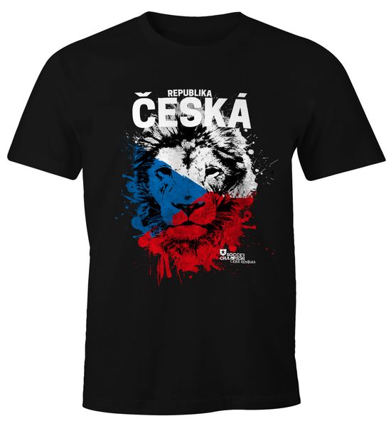 

men's 2018 czech republic lion fans t-shirt size s-3xl, White;black