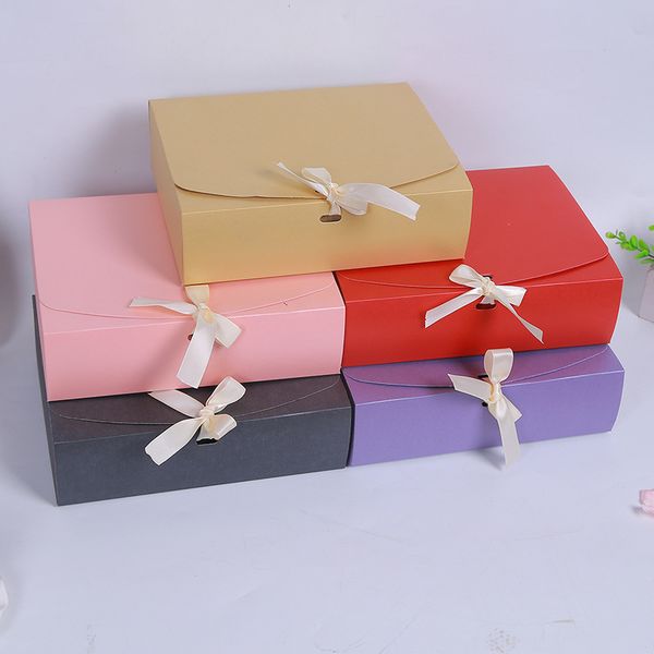

large kraft gift box cosmetic bottle scarf clothing packaging pure color paper box